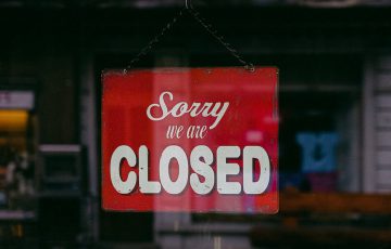 red and white signage