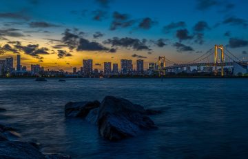 skyline photography of buildings and bridge