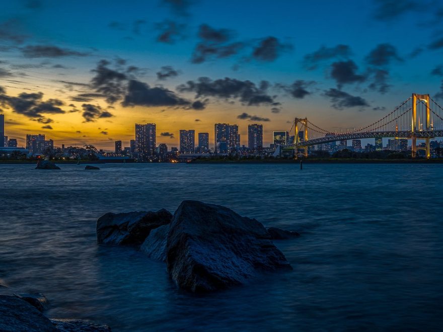 skyline photography of buildings and bridge