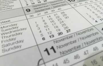 white calendar